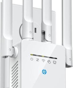 2.4G Single Band WiFi Extender Signal Booster for Home, 300Mbps Internet Booster Extender, WiFi Repeater Coverage Up to 10k Sq.Ft, WPS One Click Setup, WAN/LAN Port