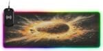 Space Planet Explosion Gaming Mouse Pad Led Mousepads RGB Backlit with 14 Lighting Modes, Non Slip Base Soft Computer Keyboard Mat for Gaming PC Laptop Desk, M