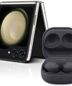 SAMSUNG Z Flip 5 Cell Phone (Cream) + $149.99 Buds 2 Pro (Graphite) 512GB Unlocked Android Smartphone w/Foldable, Compact Design, 12MP Camera, True Wireless Bluetooth Earbuds w/ANC, US Version