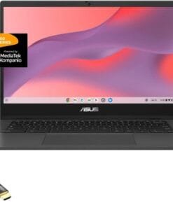 ASUS Chromebook for Student and Business, 14" FHD NanoEdge Display, MediaTek Kompanio 520, 4GB RAM, 64GB eMMC, Wi-Fi 6, TB 4, Micro SD Card Reader, Webcam, PDG HDMI Cable, Chrome OS, Gravity Gray