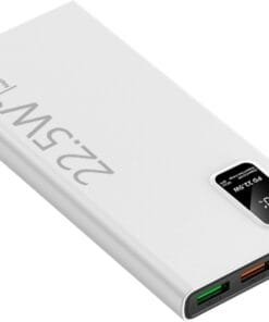 Power Bank 50000mAh Portable Charger 22.5W Fast Charging 2 USB 3.0 Type C QC PD4 LED Display External Battery Charger Compatible with iPhone 15/14/13/12 Pro Android Samsung S24 (White Upgraded 2025)