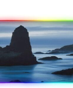 Seacoast Lighthouse Gaming Mouse Pad Led Mousepads RGB Backlit with 14 Lighting Modes, Non Slip Base Soft Computer Keyboard Mat for Gaming PC Laptop Desk, S