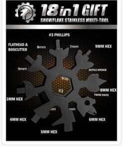 Saker 18-in-1 Snowflake Multi-Tool,18 In 1 Incredible Tool|2025 Christmas Snowflakes Tool – Easy N Genius - Saker 18-in-1 Stainless Steel Snowflakes Multi-Tool (SAKER BLACK)