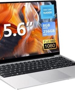 15.6 Inch Full HD Laptops,Notebook Computer N4000 Processor Up 2.6GHZ,Student Laptop 8 GB RAM 256GB SSD,1920x1080 Display Laptop Computer,180 Angle Opening and Closing,WiF5,Mini HDMI,Numeric Keypad