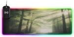 Natural Forest Sunlight Gaming Mouse Pad Led Mousepads RGB Backlit with 14 Lighting Modes, Non Slip Base Soft Computer Keyboard Mat for Gaming PC Laptop Desk, M
