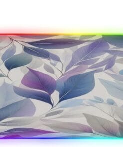 Dancing Leaves Gaming Mouse Pad Led Mousepads RGB Backlit with 14 Lighting Modes, Non Slip Base Soft Computer Keyboard Mat for Gaming PC Laptop Desk, S