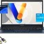 ASUS Vivobook Laptop for Students and Business, 14" FHD Micro-Edge Display, 12th Gen Intel Core i3-1215U, 24GB RAM, 1TB PCIe SSD, WiFi 6E, Webcam, 180° Lay-Flat, USB-C, PDG HDMI Cable, Win 11 Pro