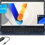 ASUS Vivobook Laptop for Students and Business, 14" FHD Micro-Edge Display, 12th Gen Core i3-1215U(Up to 4.4 GHz), 24GB RAM, 1TB PCIe SSD, WiFi 6E, 180° Lay-Flat, Webcam, USB-C, PDG RJ45, Win 11 Pro