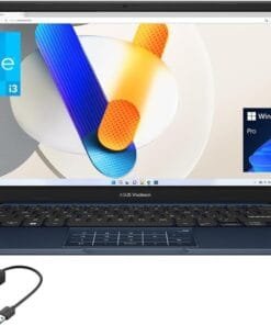 ASUS Vivobook Laptop for Students and Business, 14" FHD Micro-Edge Display, 12th Gen Core i3-1215U(Up to 4.4 GHz), 24GB RAM, 1TB PCIe SSD, WiFi 6E, 180° Lay-Flat, Webcam, USB-C, PDG RJ45, Win 11 Pro