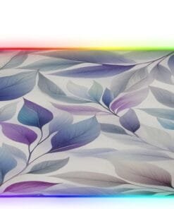 Dancing Leaves Gaming Mouse Pad Led Mousepads RGB Backlit with 14 Lighting Modes, Non Slip Base Soft Computer Keyboard Mat for Gaming PC Laptop Desk, S
