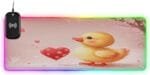 Loving Duck Gaming Mouse Pad Led Mousepads RGB Backlit with 14 Lighting Modes, Non Slip Base Soft Computer Keyboard Mat for Gaming PC Laptop Desk, S