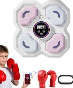Music Boxing Machine, 2025 New Smart Bluetooth Boxing Machine for Home, Boxing Wall Mount Machine with Boxing Gloves for Adult & Kids