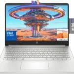 HP Newest 14 Laptop for Student&Business, Intel 4-Core CPU, 32GB RAM, 2.5TB Storage(2TB SSD & 500GB External SSD), 14'' HD Display, 1 Year Office 365, Windows 11, Long Battery Life, Silver