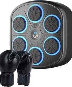 Music Boxing Machine, Boxing Wall Mount Machine, Smart Bluetooth with Boxing Gloves Wall Mounted, Boxing Target Workout Equipment for Home, Office(004)