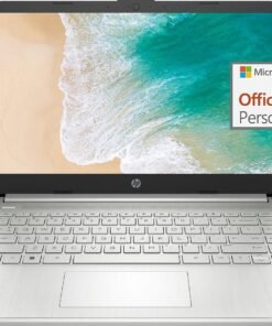 HP Laptop Computer 14" Ultral Light for Students and Business, 4 Cores Intel Celeron, 8GB RAM, 256GB Storage(128GB eMMC+128GB Ghost Manta SD), 1 Year Office 365, Webcam, HDMI, WiFi, USB-C, Win 11 S