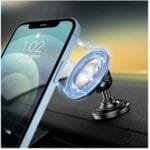 Turcee Compatible for MagSafe Car Mount,[2023 New Upgrade] Dashboard 360° Rotation Magnetic Car Mount,Cell Phone Holder for MagSafe iPhone 14 13 12 Pro Max MagSafe Case/All Smart Phones (Black)