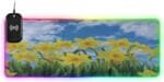 Daffodil Flowers Sky Cloudscape Gaming Mouse Pad Led Mousepads RGB Backlit with 14 Lighting Modes, Non Slip Base Soft Computer Keyboard Mat for Gaming PC Laptop Desk, M