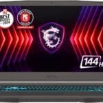 MSI Thin 15 15.6” 144Hz FHD Gaming Laptop: Intel Core i5-12450H, NVIDIA Geforce RTX 2050, 16GB DDR5, 512GB NVMe SSD, Cooler Boost 5, Win 11: Black B13UCX-2041US