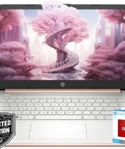 HP 14" HD Laptop | Back to School Limited Edition with 1 Year Microsoft 365 | Intel Quad-Core Processor | 8GB RAM | 576GB Storage | Long Battery Life | Rose Gold | 512GB HP P500 External SSD | Win 11