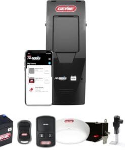 Genie B6172H Wall Mount Smart Garage Door Opener, DC Motor Lifts up to 14ft high 850lbs, Black
