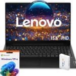 Lenovo New V15 Laptop · 32GB RAM · 1TB SSD · Intel Celeron N4500 Processor · Intel UHD Graphics · 15.6" FHD 1080p Anti-Glare Display · Ethernet RJ-45 · Windows 11 Pro · WOWPC Recovery USB