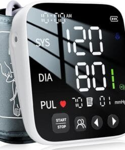 Blood Pressure Monitor for Home Use, Automatic Upper Arm BP Machine - Medical Grade, FDA Cleared, Adjustable Cuff Size, for 2 Users, with 300 Sets Memory and HR Detection