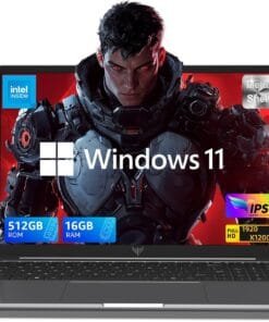 16.0-inch Laptop, 16GB DDR4 512GB SSD Gaming Laptop, Windows 11 Laptop with Intel 12th Quad-Core Processor(Up to 3.6GHz), 1920P FHD Display, Metal Shell, WiFi 6, USB3.2, Type_C, Long Battery Life