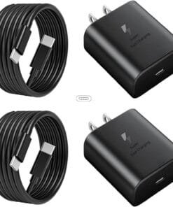 2025 New 45W USB-C Super Fast Charger PD3.0 [2 Pack] with 6FT Type C Charging Cable Cord for Samsung Galaxy S23 Ultra/S23/S23+/S24/S24+/S24Ultra/S22+/S22 Ultra/Galaxy Tab PPS Wall Charger3.0