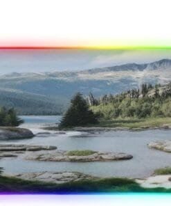 Natural Landscape Forest River Gaming Mouse Pad Led Mousepads RGB Backlit with 14 Lighting Modes, Non Slip Base Soft Computer Keyboard Mat for Gaming PC Laptop Desk, S