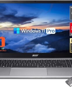 acer Student Business 15.6 "FHD Laptop, AMD Ryzen 7-5700U(Beats i7-1195G7), Windows 11 Pro,32GB RAM,1TB SSD, RJ45, Type-C, HDMI, Annual Microsoft Office License, Skyerd 128 GB Portable SSD Silver
