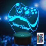 Attivolife Personalized 3D Game Theme Night Light, Table Desk Lamp Engraved Name Letter, Multicolor Custom LED Best Home Decor Birthday Christmas Gifts Toys for Boys Girls Kids