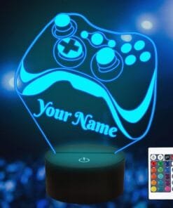 Attivolife Personalized 3D Game Theme Night Light, Table Desk Lamp Engraved Name Letter, Multicolor Custom LED Best Home Decor Birthday Christmas Gifts Toys for Boys Girls Kids