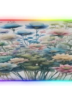 Bouquets Green Plants Gaming Mouse Pad Led Mousepads RGB Backlit with 14 Lighting Modes, Non Slip Base Soft Computer Keyboard Mat for Gaming PC Laptop Desk, M