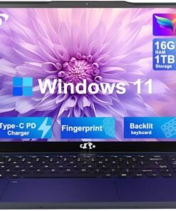 15.6 FHD IPS Student Laptop Computer, 4-Cores Pentium N100 (Beat i3-1115G4, Up to 3.4GHz), 16GB RAM 1TB SSD, Backlit Keyboard, Fingerprint, 2 Years Warranty, WiFi 6, Win 11 H