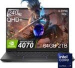 Alienware M16 R2 AI Gaming Laptop (16" 240Hz QHD+ 2K Display, Intel Core Ultra 7 155H, 64GB RAM, 2TB SSD, NVIDIA GeForce RTX 4070 8GB) RGB Backlit Keyboard, FHD IR Camera, WiFi 7, Win 11 Home