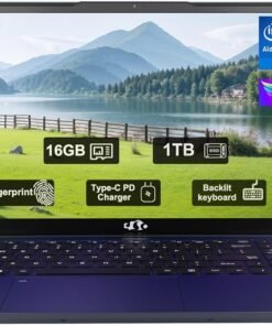 NIMO 15.6'' FHD IPS Student Laptop, 16GB RAM 1TB SSD, Intel Pentium Quad-Core N100(Beat to i3 1115G4, Up to 3.4GHz), 2 Years Warranty, Fingerprint, Backlit Keyboard, Wi-Fi 6, Win 11, Blue