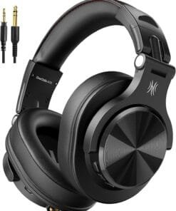 OneOdio A70 Bluetooth Over Ear Headphones, Wireless Headphones w/ 72H Playtime, Hi-Res, 3.5mm/6.35mm Wired Audio Jack for Studio Monitor & Mixing DJ Guitar AMP, Computer Laptop PC Tablet - Black
