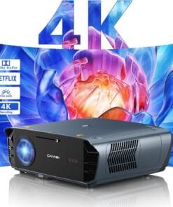 Smart 4K Projector with Netflix Certified, Laser Auto Focus Ultra HD Home Projector Daytime Viewing with Android 11.0, 1450ANSI, Dolby Audio, Google Voice, WiFi6 NFC Wireless Short Throw Projectors