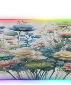 Bouquets Green Plants Gaming Mouse Pad Led Mousepads RGB Backlit with 14 Lighting Modes, Non Slip Base Soft Computer Keyboard Mat for Gaming PC Laptop Desk, M