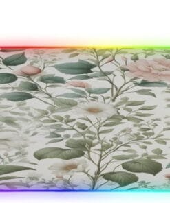 Jungle Leaves Gaming Mouse Pad Led Mousepads RGB Backlit with 14 Lighting Modes, Non Slip Base Soft Computer Keyboard Mat for Gaming PC Laptop Desk, S