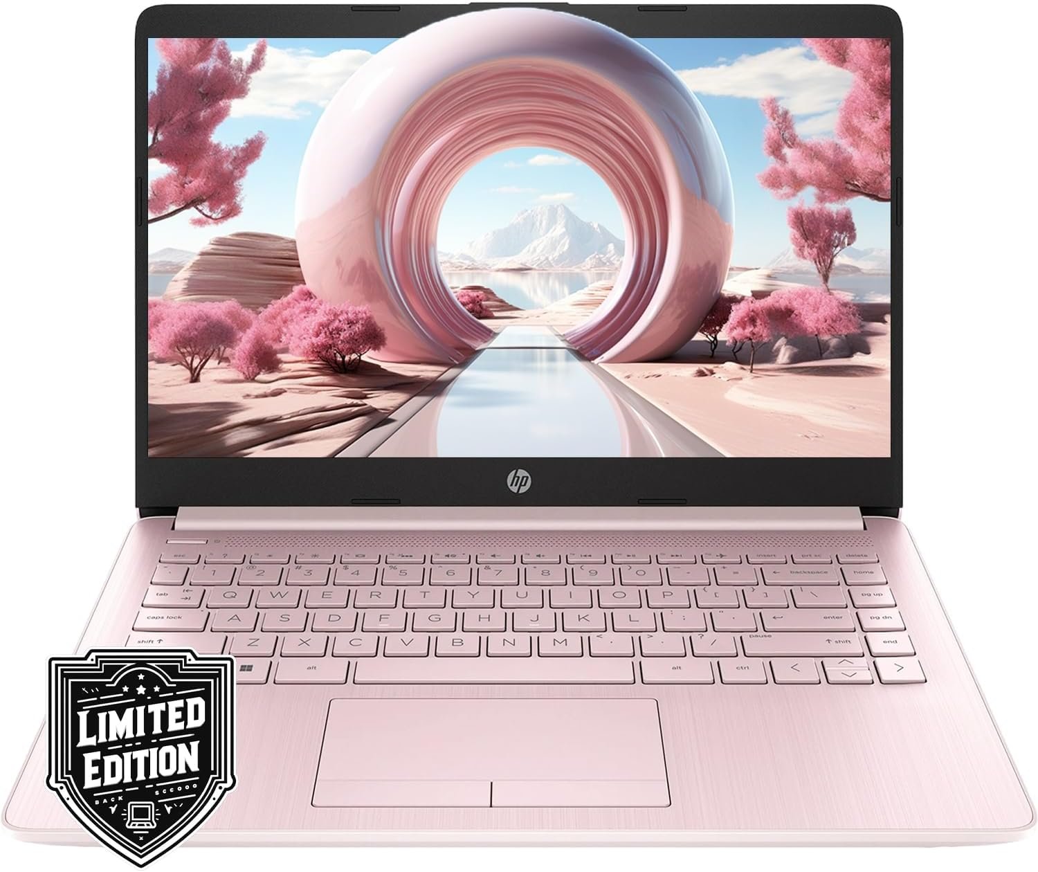 HP 14" HD Laptop | Back to School Limited Edition with 1 Year Microsoft 365 | Intel Quad-Core Processor | Long Battery Life | w/WOWPC Bundle | Windows 11 (Pink, 8GB RAM | 576GB Storage)
