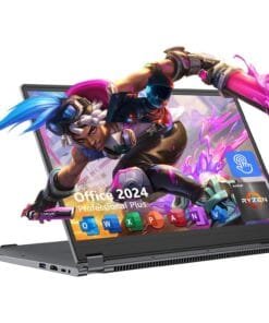 15.6" 2-in-1 Laptop | 16GB DDR4 RAM 512GB Storage | AMD Ryzen 3 3200U (up to 3.5GHz) | AMD Radeon Vega 3 | FHD Touchscreen | Windows 11 Pro | Wi-Fi 5 | BT5.1 | RJ45 | Backlit Keyboard, Gray