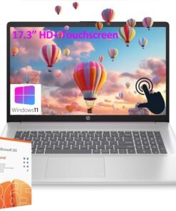 HP 17 17.3" Touchscreen Laptop Computer for Student and Business, Intel Quad-Core CPU, 32GB DDR4 RAM, 1TB PCIe SSD, WiFi, Lavender, Windows 11 S, 1-Year Office 365/ 1TB Cloud Storage, AZ-XUT