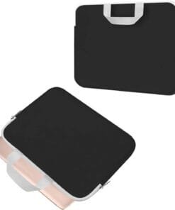 HESTECH 13.3-14 Inch Laptop Sleeve Case for Apple MacBook Air 13in M3/MacBook Pro 14in M3 MAX/Dell/Lenovo/HP/Asus/Acer,Travel Carrying Case Neoprene Computer Bag Protective Cover with Handle,Black